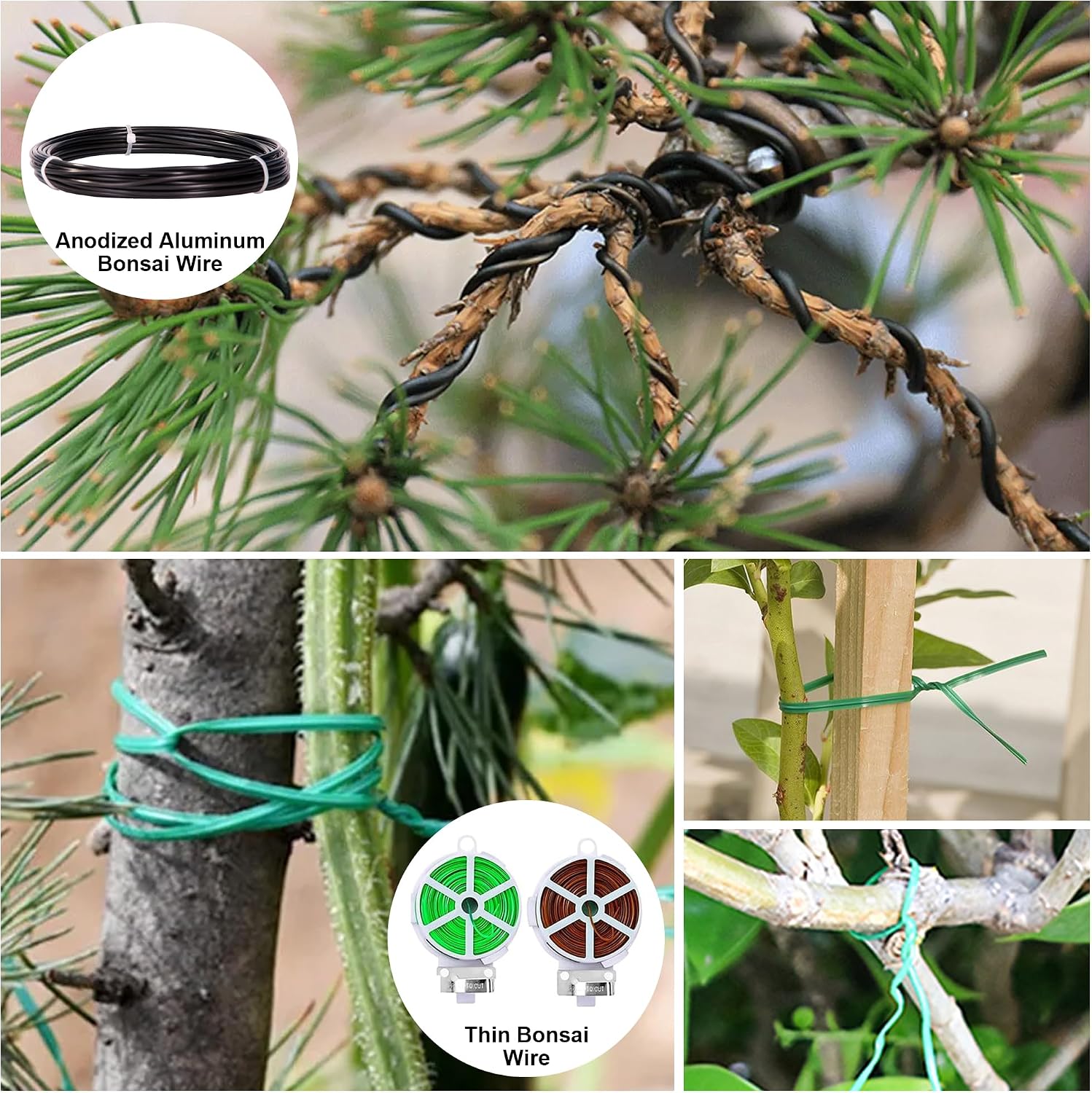 20-Piece Bonsai Tool Kit, Gardening Tools Set with Pruning Shears | Includes Bonsai Wire, Mini Rake, Trowel, Weeder