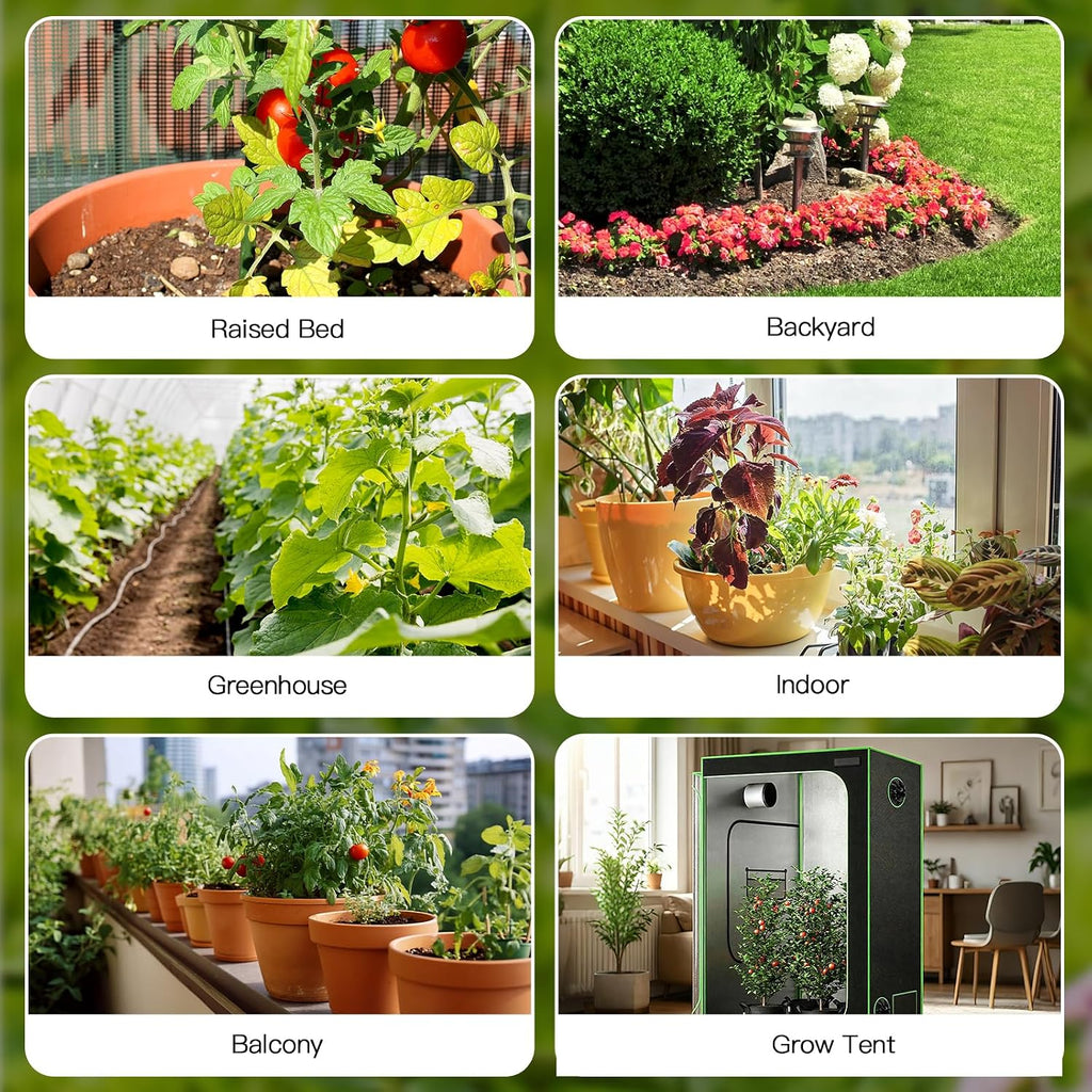 RainPoint WiFi Solar Drip Irrigation System Indoor & Outdoor,WiFi HUB Need | App Control Smart Automatic Plant