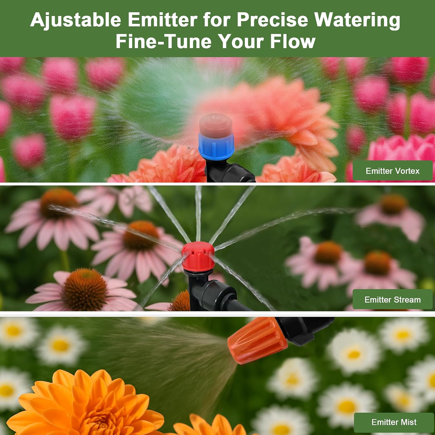 Drip Irrigation Kit for Garden, Quick-Connect Plant Watering System 230FT | Raised Bed Drip Line Kit, Greenhouse