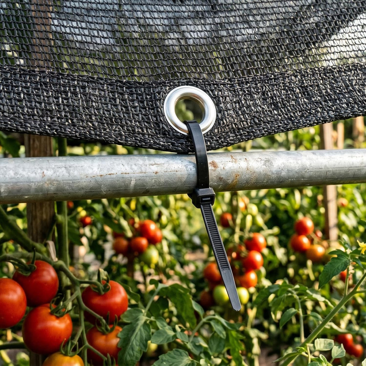 ColourTree 50% Black Shade Cloth, 8FT x 12FT Mesh Tarp, UV Resistant Netting with Upgrade Grommets for Plant Cover