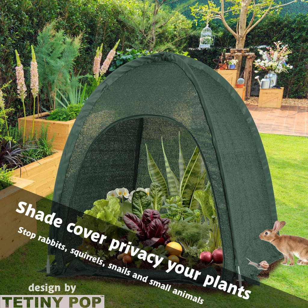 2pack Pop up Plant Sunshade Cloth,Plant Sun Shade Net for Flower UV Resistant Pest Guard Cover for Outdoor Gardens