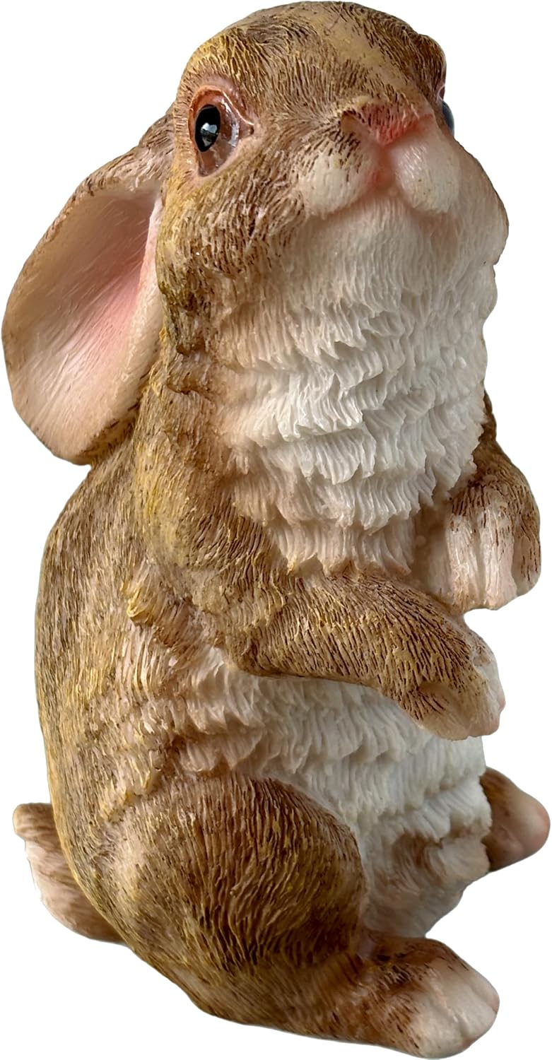 Set of 3 Resin Bunnies Home Decor Rabbit Statues | Yard Decorations, Outdoor, Garden, Shelf, Plant Pot Ornaments