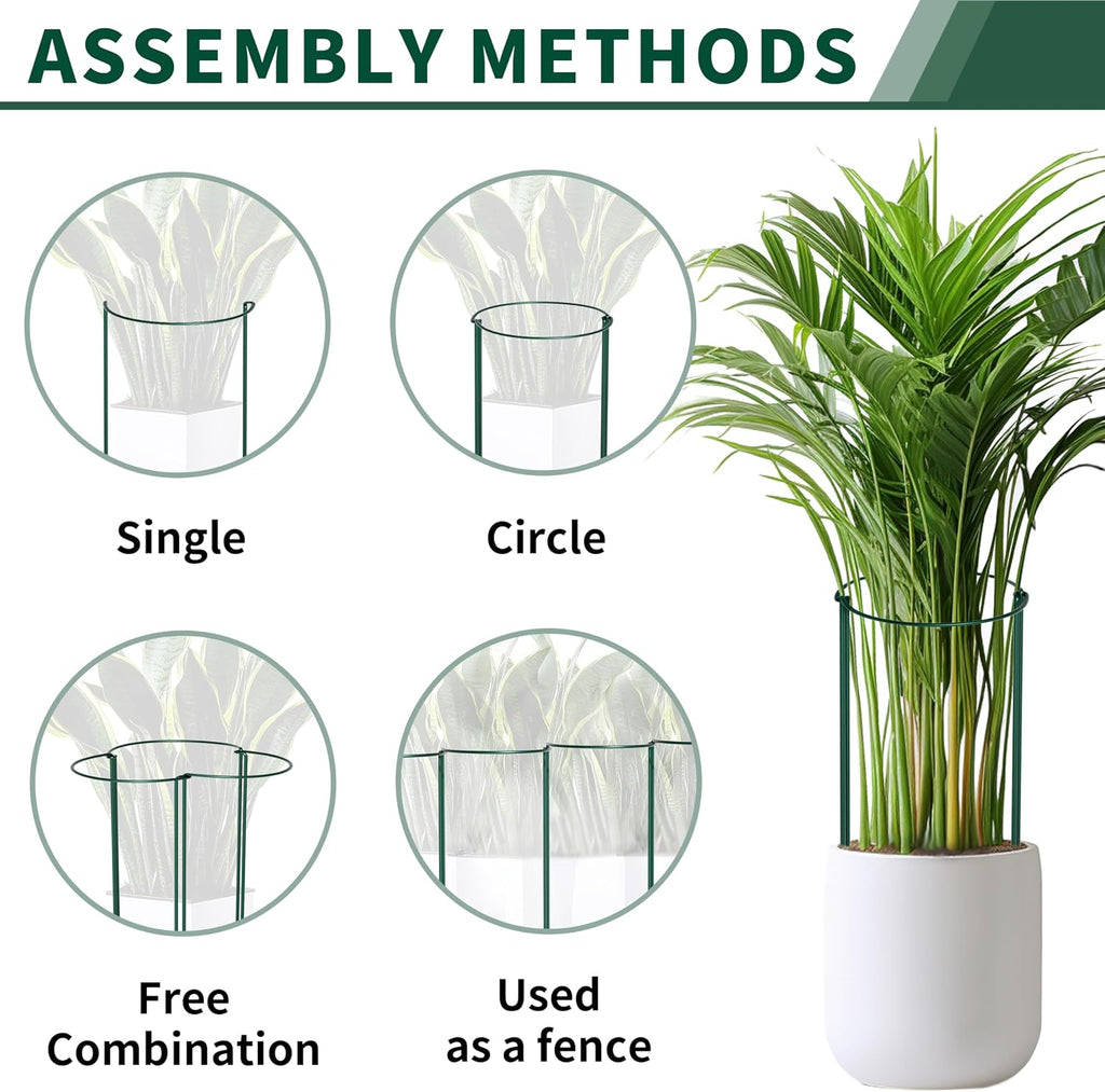 10 Pack Peony Cages and Supports, 10" (W) x 24"(H) Plant Support, Heavy-Duty Metal Plant Support Stakes, Plant Stakes