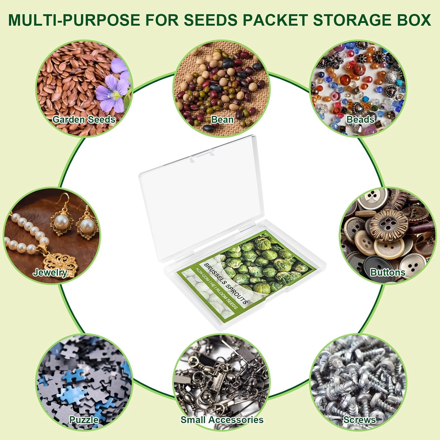 26 Slots Seed Storage Organizer Box with 10 Seed Envelopes, Oxford Cloth Seeds Storage Container with Insulated Bag