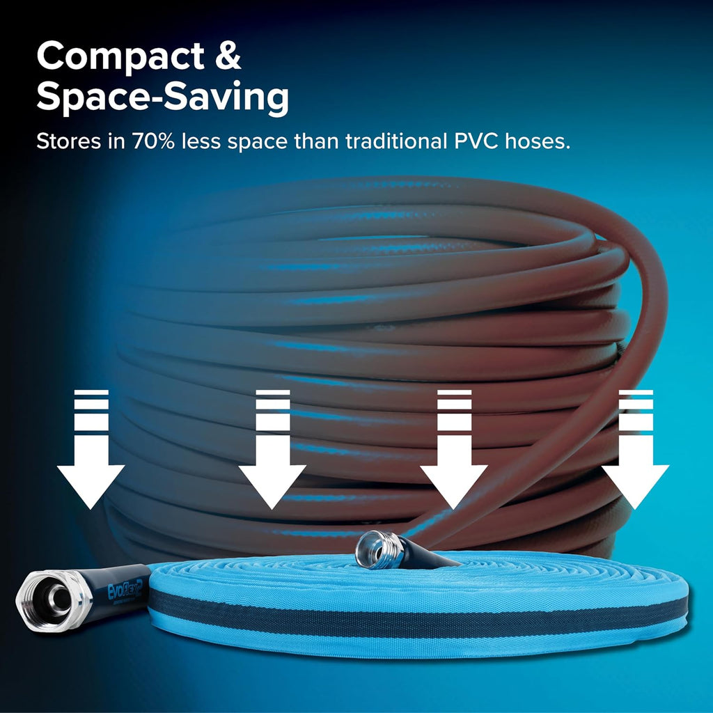 Camco EvoFlex2 50-ft Drinking Water Hose - RV Drinking Water Hose Reinforced with Fabric & Ultra Lightweight - Contains