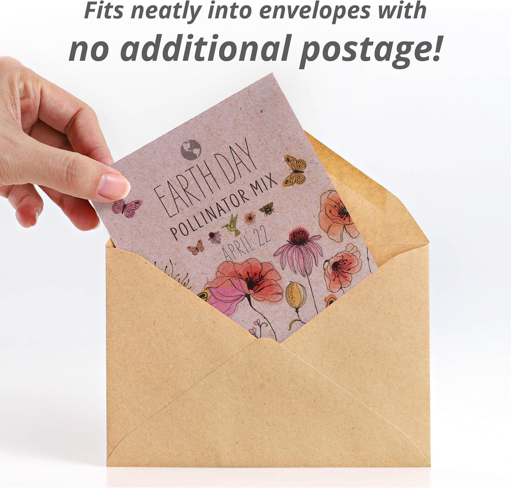 25 Earth Day 2025 Holiday Seed Packets (Wildflower Mix Seed Packets)