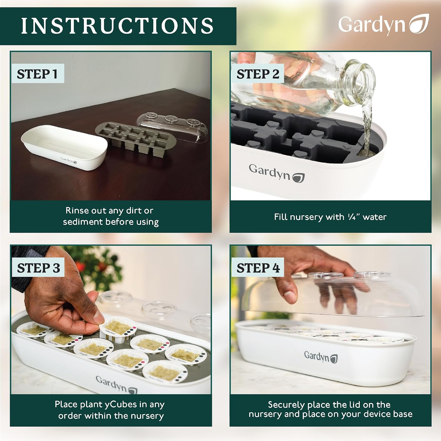 Gardyn Indoor Garden Nursery - Seed Starter Germination Kit | Hydroponic growing system tray, works with Gardyn Home