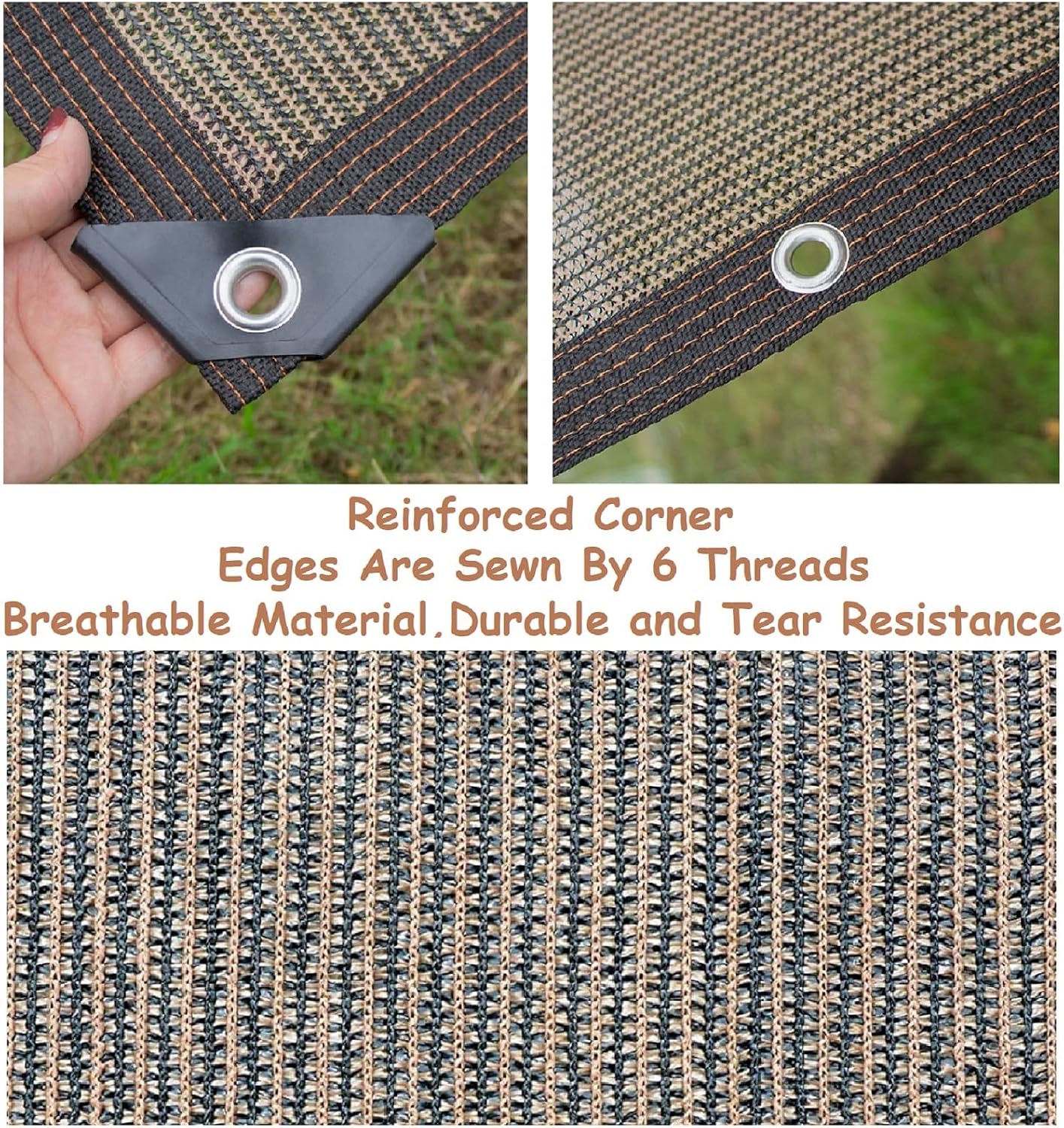 Fence Privacy Screen Balcony Sun Shade Cloth 6'6"x9'9" 80% Shade Fabric Outdoor Patio Screens Mesh Panels Apartments