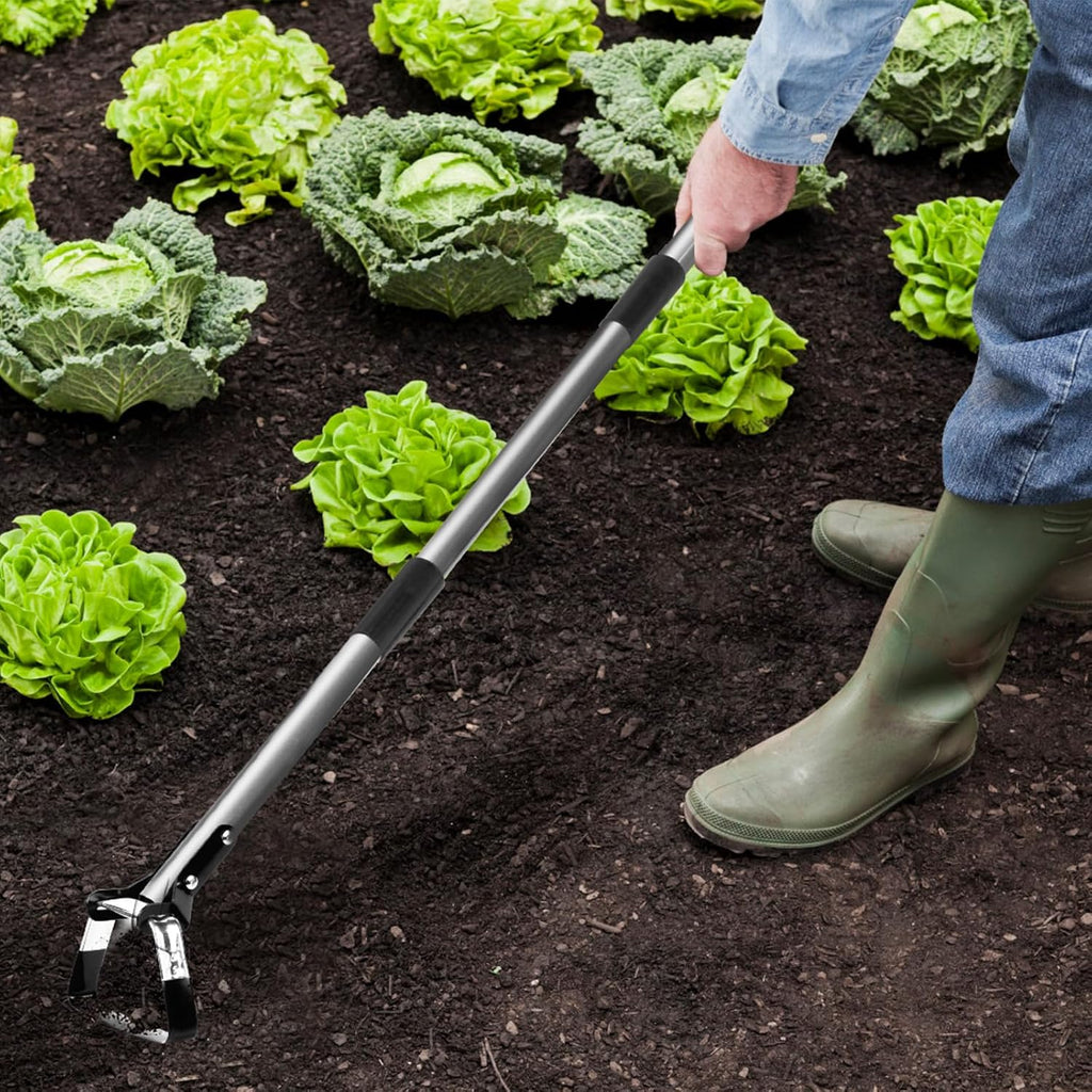 Walensee Action Hoe for Weeding Stirrup Hoe Tools for Garden with Adjustable 36-66 Inch Scuffle Loop Hoe Gardening