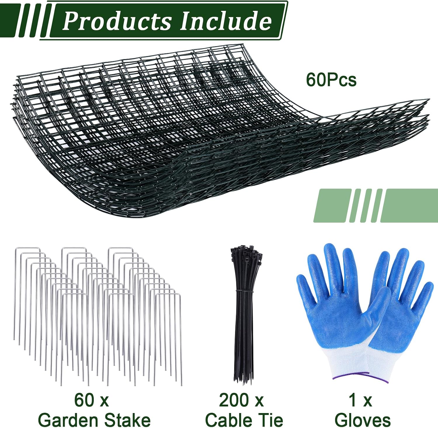 60 Pcs Plant Protectors from Animals, 13.5"X 14" Wire Plant Cages | Metal Plant Cages for Outdoor Plants to Keep Rabbit