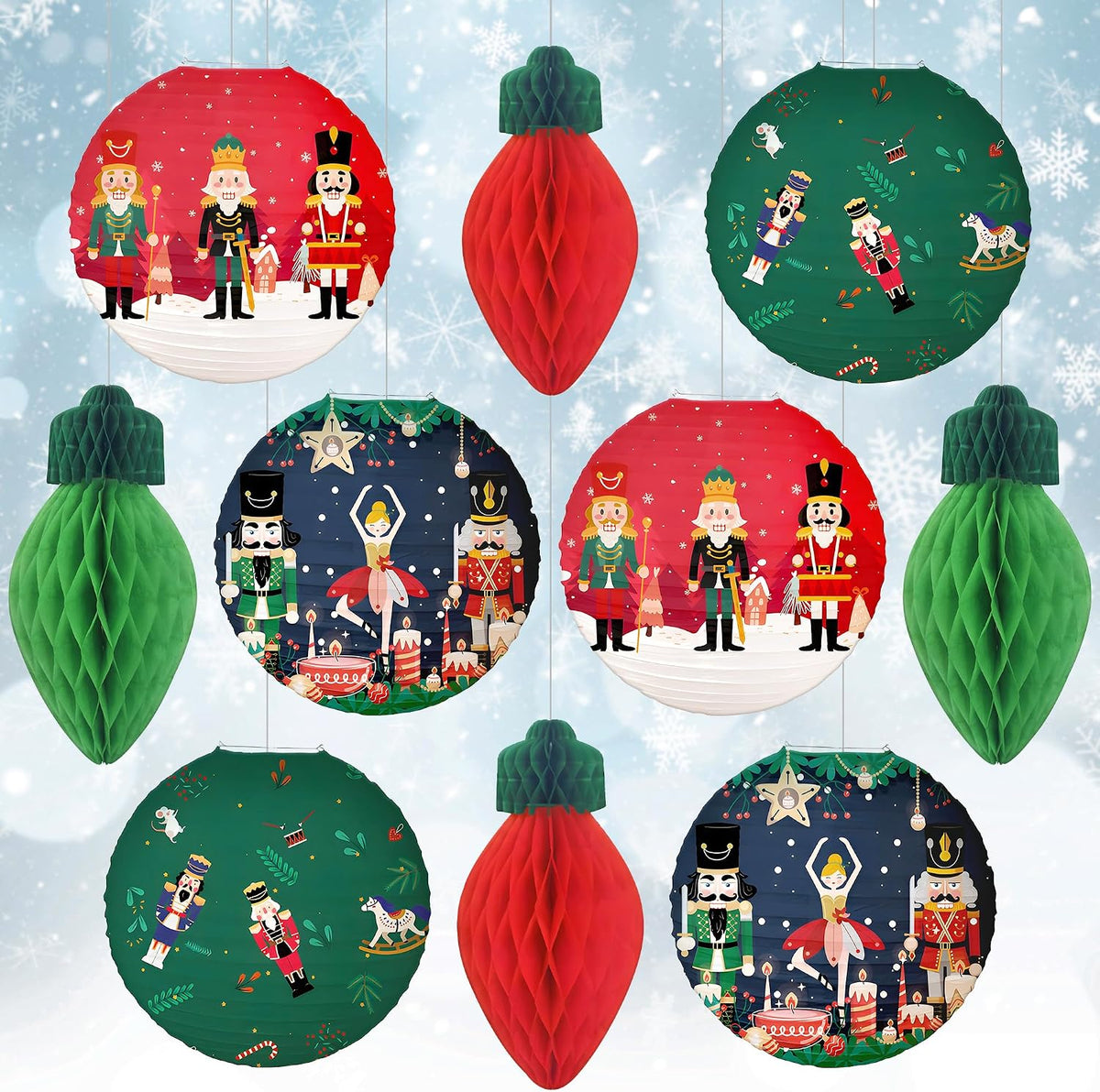 KatchOn Hanging Christmas Decorations Indoor – Pack of 10
