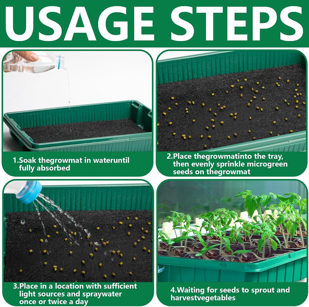 Adnee 2 Pcs 110 x 25Inch Automatic Plant Watering Mat, 3mm Thick Self Watering Capillary Mat, Felt Plant Water Wicking