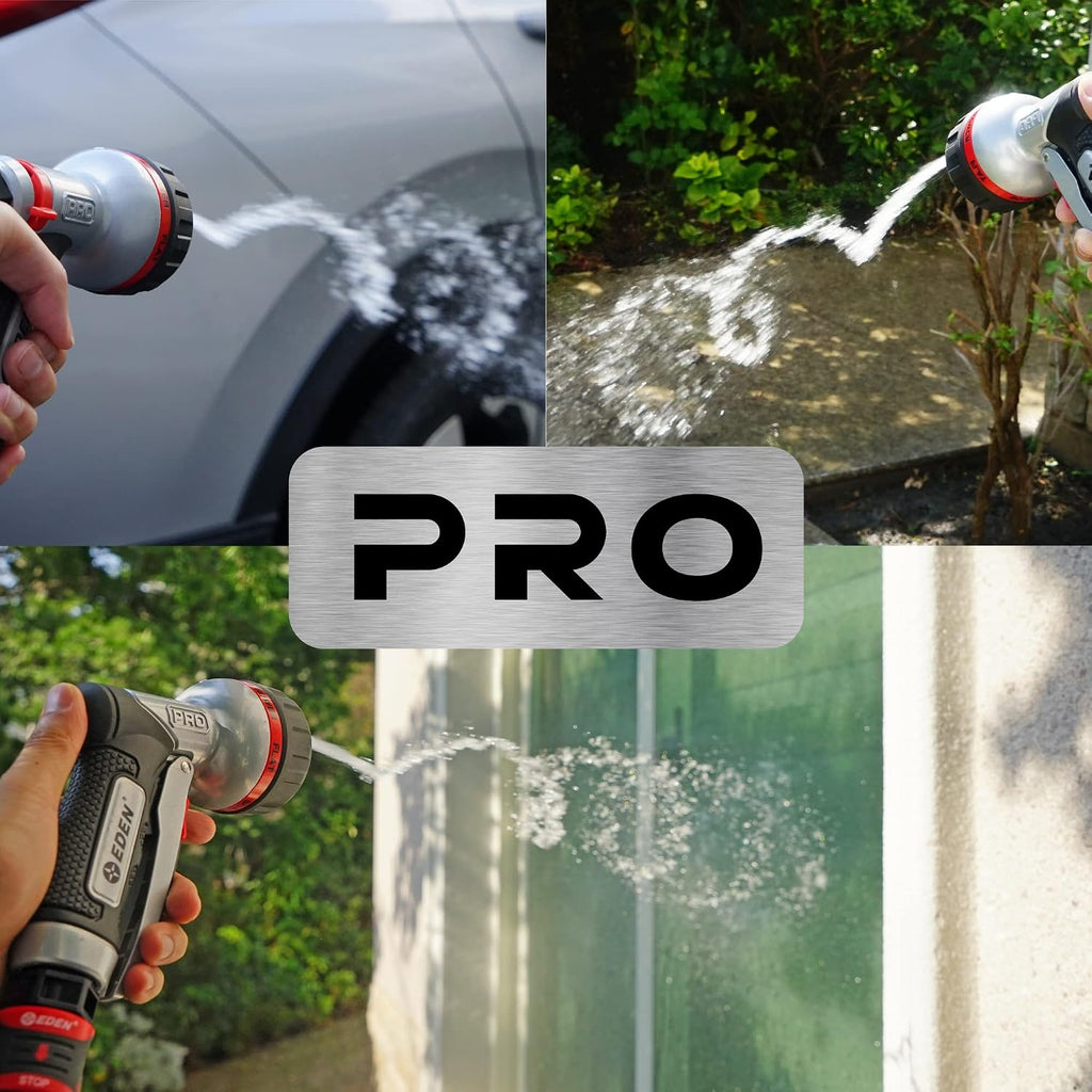 Eden PRO 94833 Metal Front Trigger 6-Pattern Turbo Nozzle | Heavy-Duty Hose Sprayer for Garden, Lawn, Plants, Outdoor