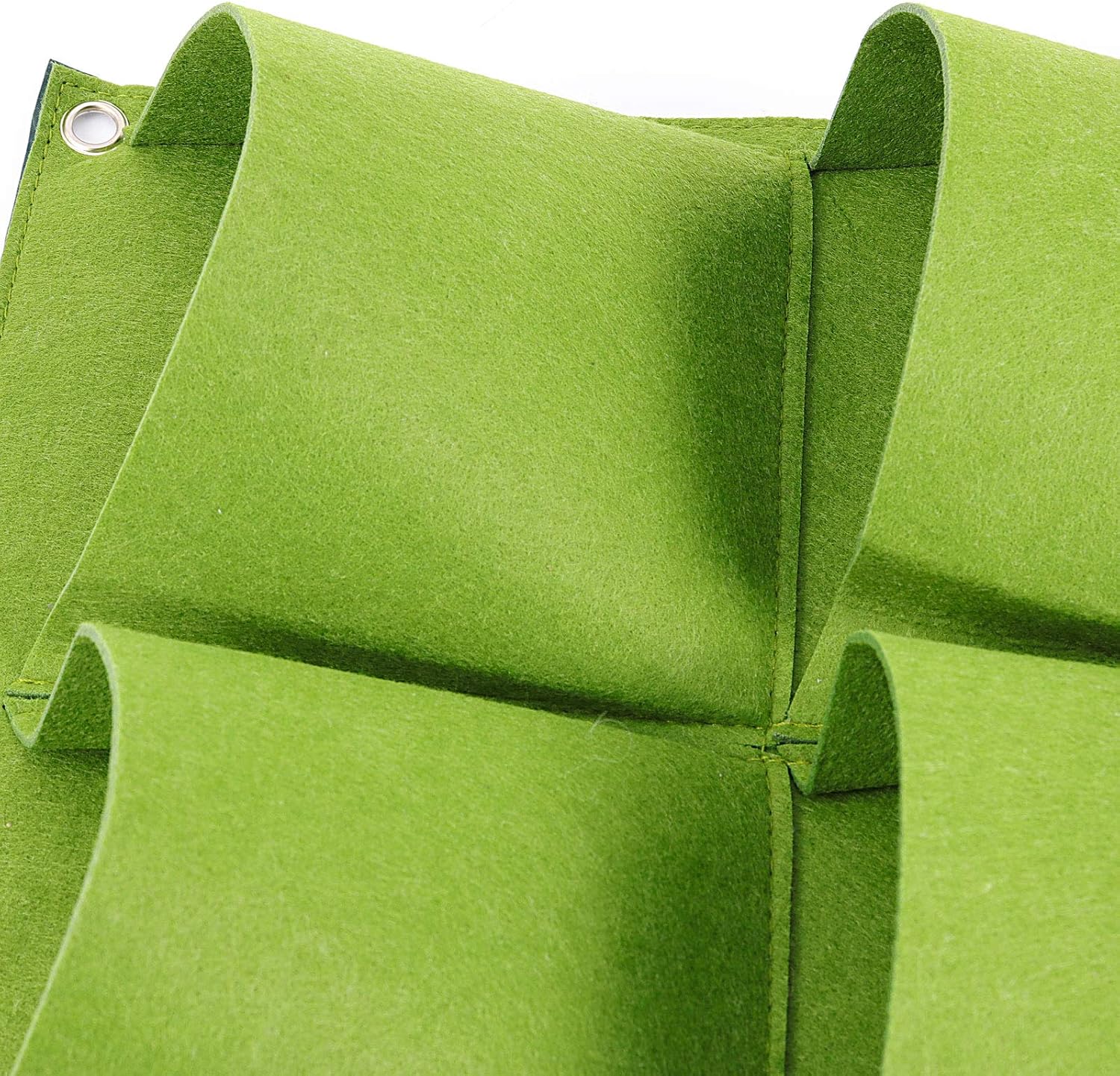 ZOENHOU 2 Pack Total 36 Roomy Pockets Green Vertical Garden Planter, Wall-Hanging Flower Pot Bags, Felt Wall Mount