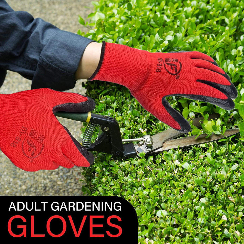 90 Pairs Gardening Gloves Bulk for Men Women Breathable Rubber Coated Safety Garden Work Gloves 9.1 Inch Working Gloves