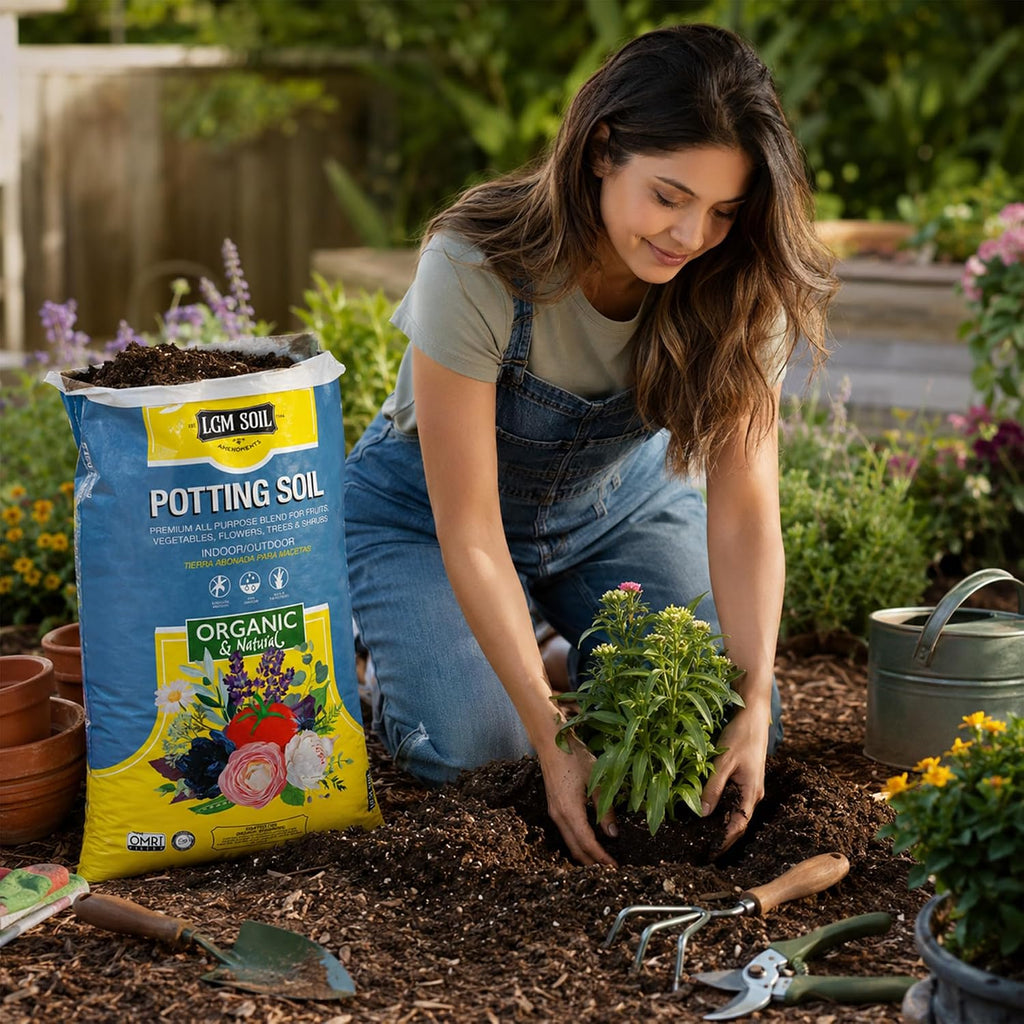 Organic Potting Soil Mix, 11-Ingredient Formula, 0.5 Cu Ft | Beneficial Microbes, Indoor Houseplants, Outdoor