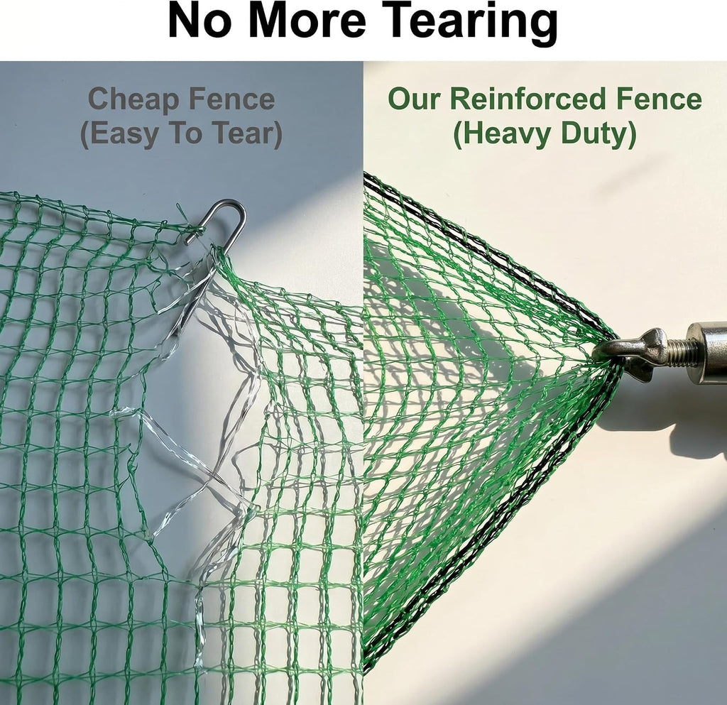 Garden Fencing 4 x 100FT,0.4" Mesh Plastic Fencing,50PCS Zip Ties | Deer Fence Temporary Fencing Snow Fence Safety