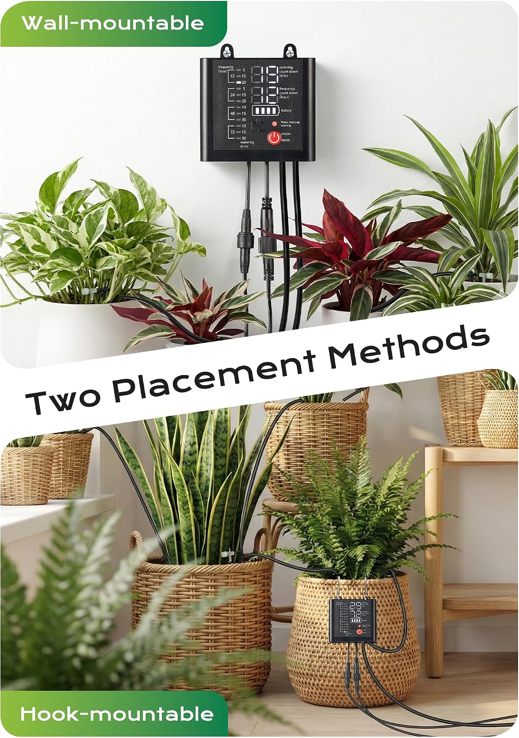 49ft Solar Drip Irrigation System with USB Charging for 15 Potted Plants | Plant Watering Devices, Automatic Watering
