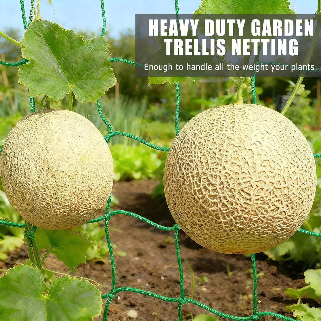6.6x32.8FT Trellis Netting for Climbing Plants,Trellis Netting with Plant Clips, Heavy-Duty PE Trellis Net for