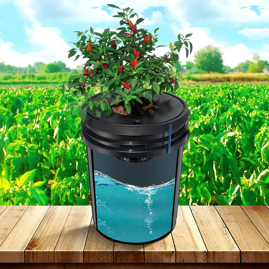 VEVOR DWC Hydroponic System, 5 Gallon 8 Buckets, Deep Water Culture Growing Bucket, Hydroponics Grow Kit with Pump, Air