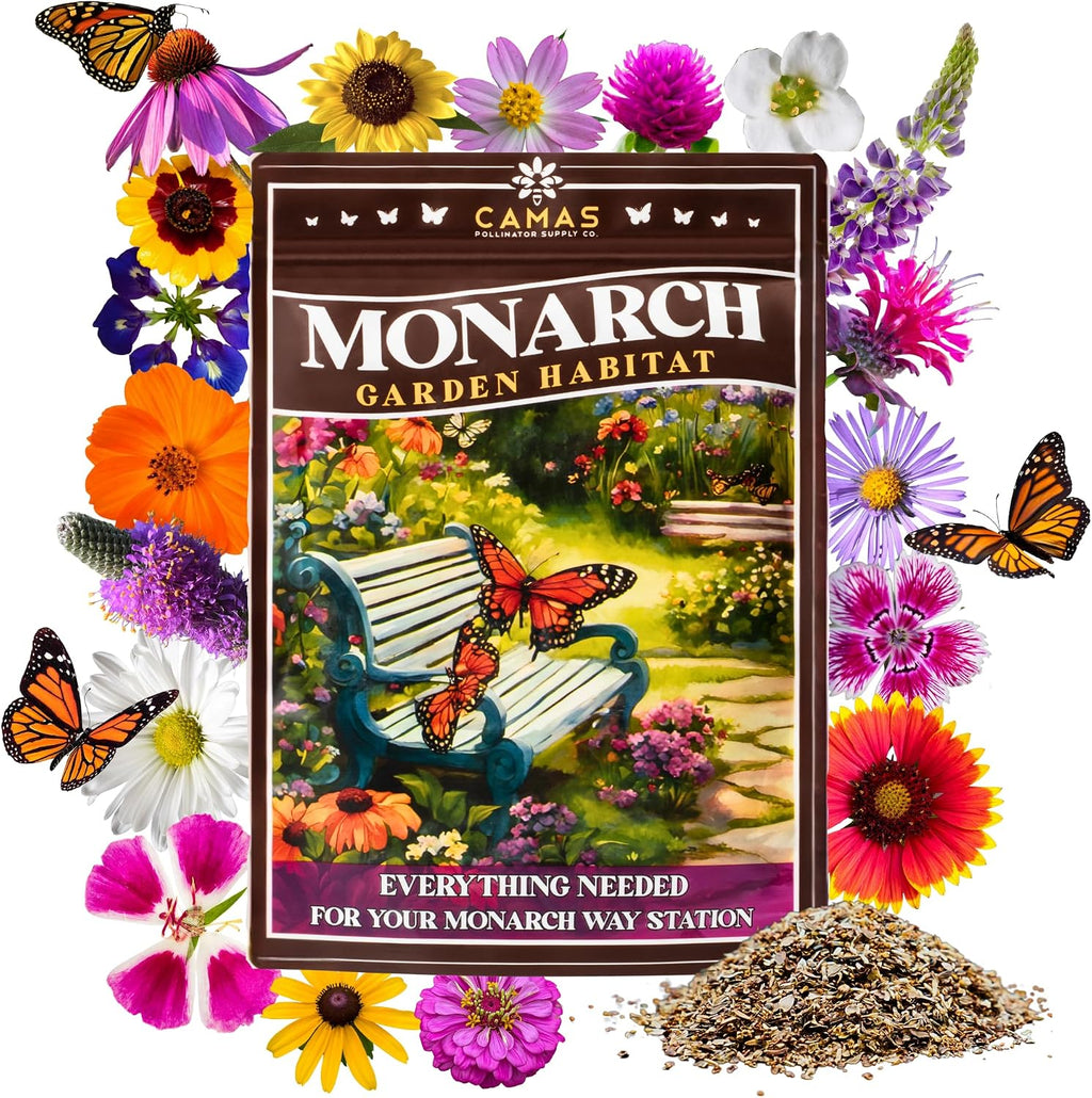 Monarch Butterfly Garden Kit with Milkweed Seeds–Perennial Flower Seeds to Plant Outside| 1/4 Pound Pure Bulk