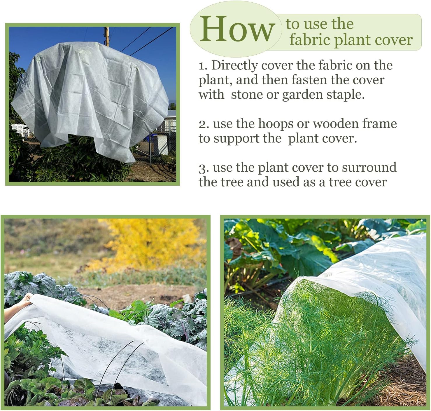 10x30ft Plant Covers Freeze Protection Floating Row Cover 1.5oz/yd² Plant Covers for Winter Garden Fabric for Cold Sun