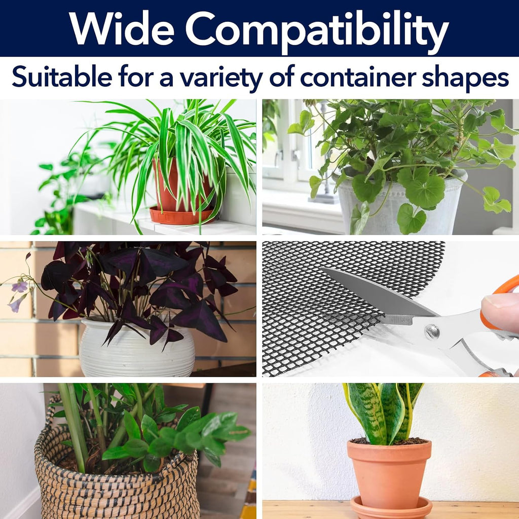 16PCS 15.7 Inch Plant Pot Grids and 11.8 Inch Plant Pot Grids Includes 48 Ground Stakes, Plant Pot Soil Cover