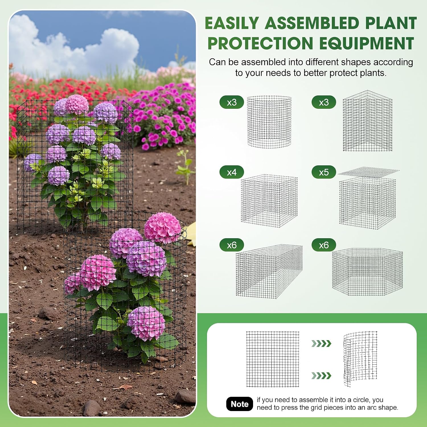 10 Pack Plant Protectors from Animals,12x12in Metal Wire Plant Cages | Outdoor Gardening Supplies, Garden Plant
