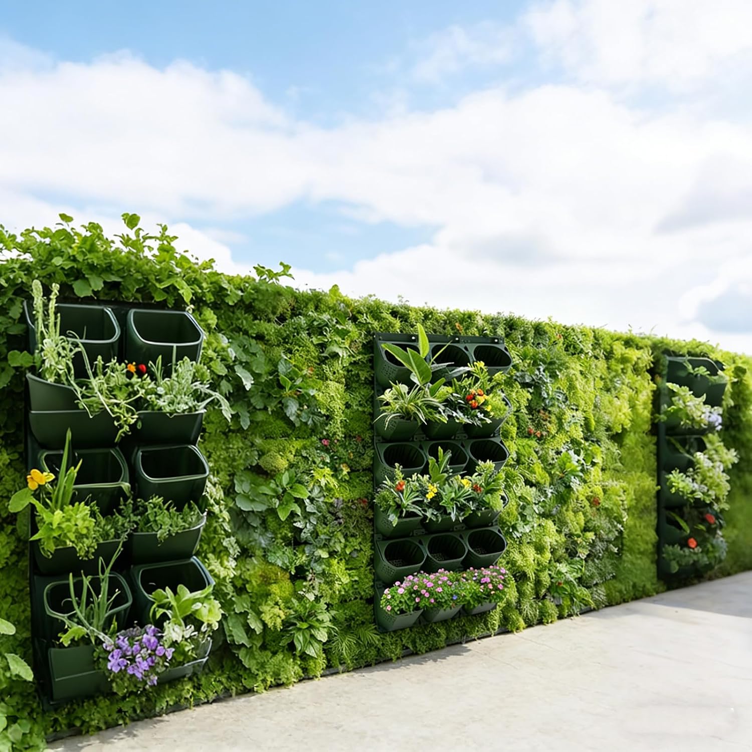 Self Watering Wall Planter | 36 Pots Vertical Garden Planter for Indoor Plants | Wall-Mounted Stackable wall planter