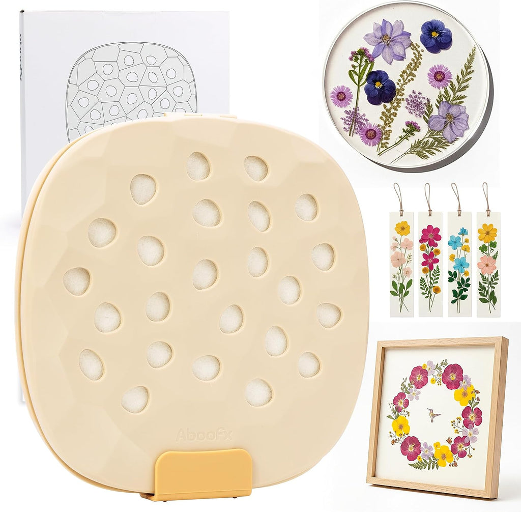 Aboofx Microwave Flower Press Kit, 9" Fast Drying Easy Flower Pressing Kit