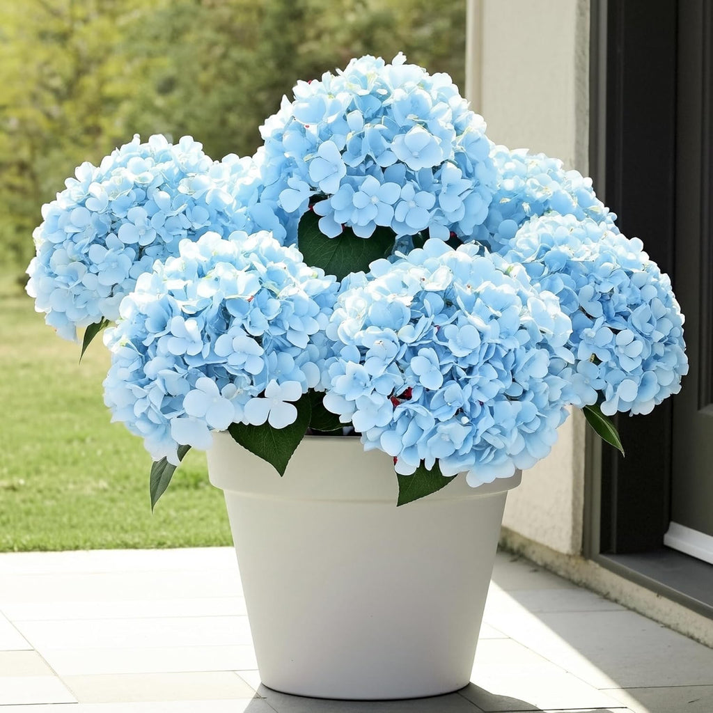 DuHouse 9pcs Artificial Flowers Faux Silk Pompon Mum Chrysanthemum Ball