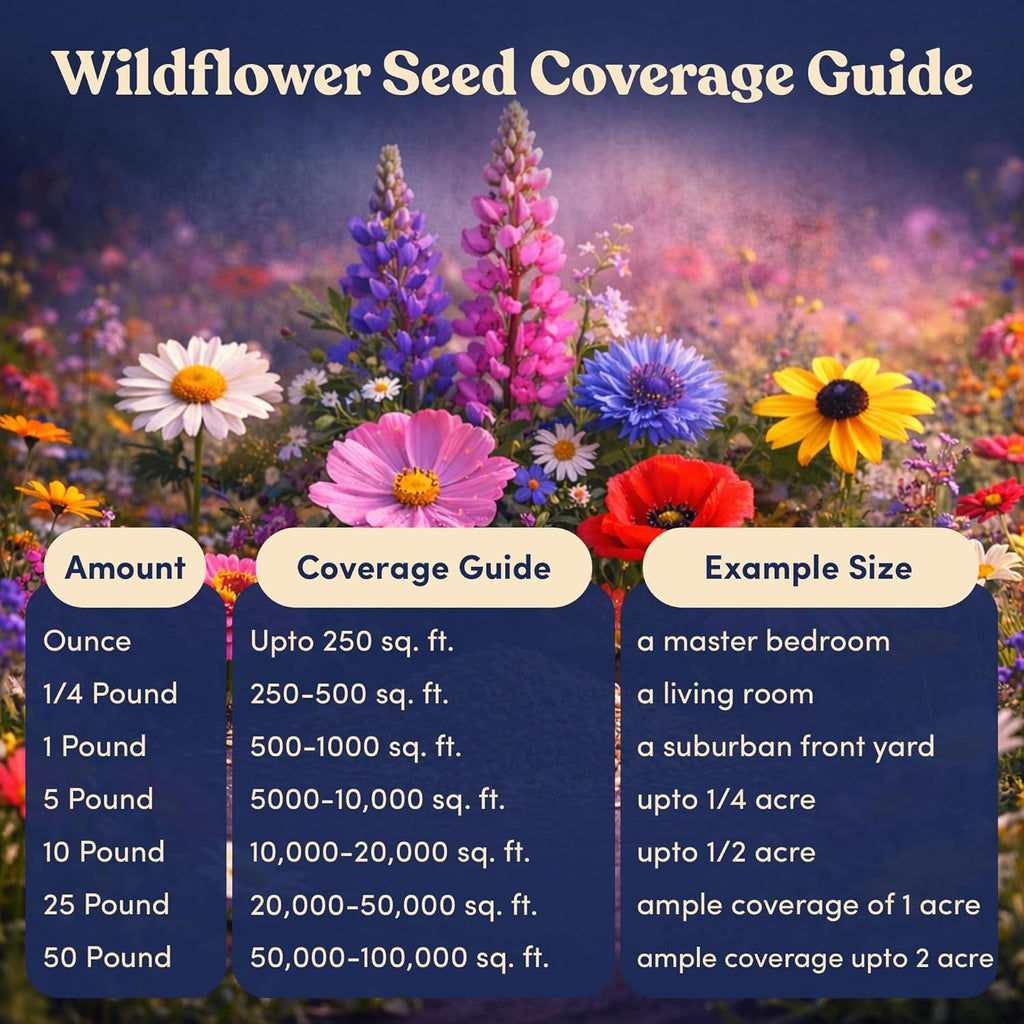 Bulk Wildflower Seed Shaker – Perennial Flower Seeds Mix to Plant Anywhere, by Geva Grow | 20 - Different Type