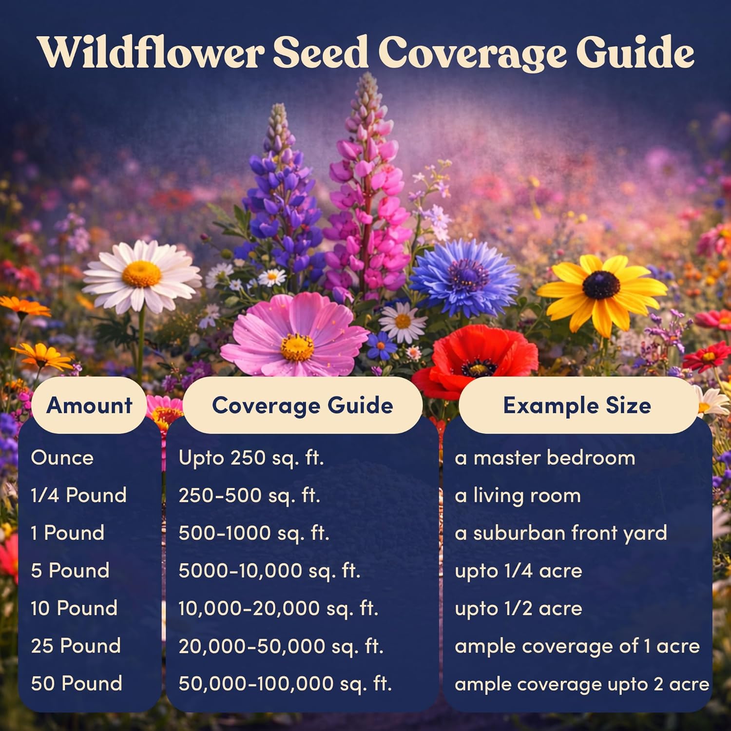 Bulk Wildflower Seed Shaker – Perennial Flower Seeds Mix to Plant Anywhere, by Geva Grow | 20 - Different Type