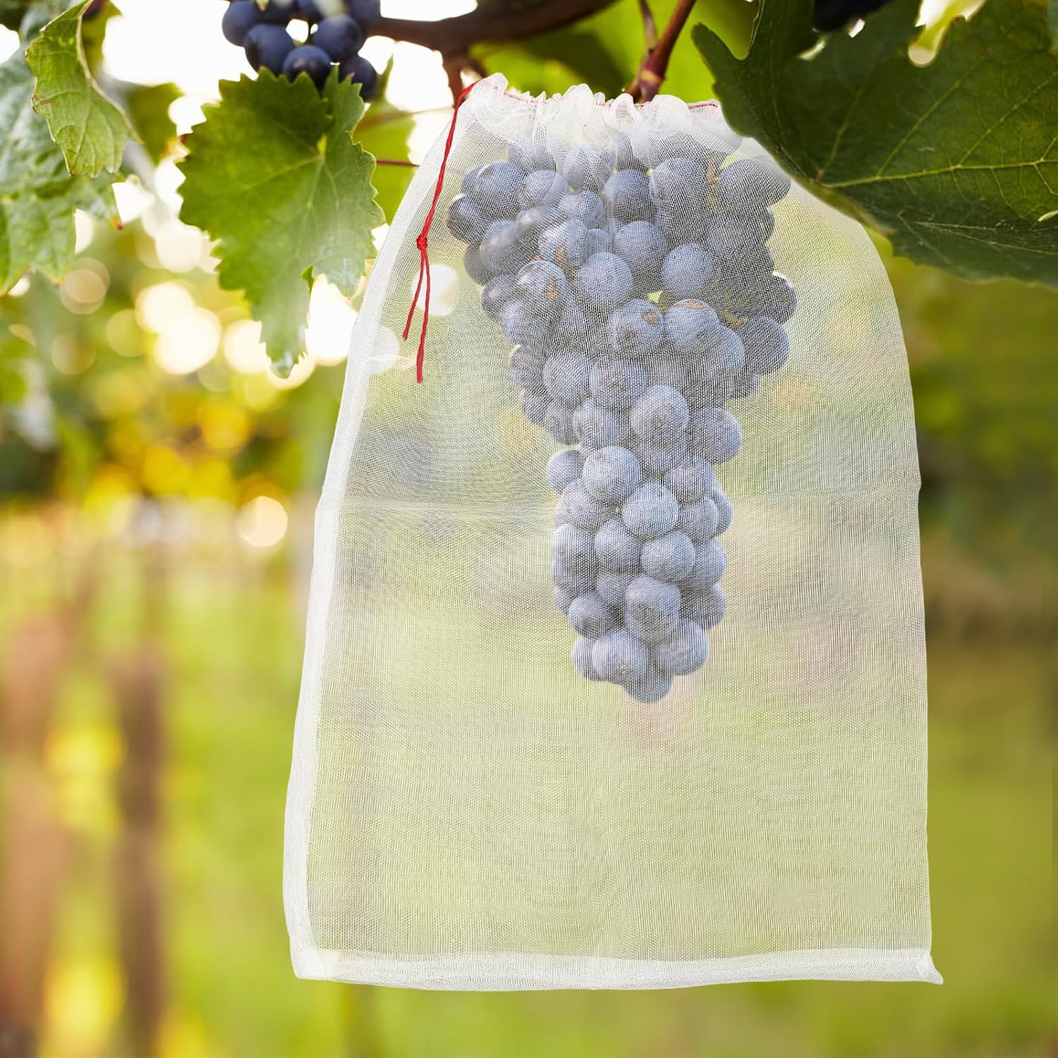 Mesh Fruit Protector Bags, 50 PCS 14x21 Inch Large Fruit Bags for Fruit Trees, Durable Garden Barrier Netting Bag