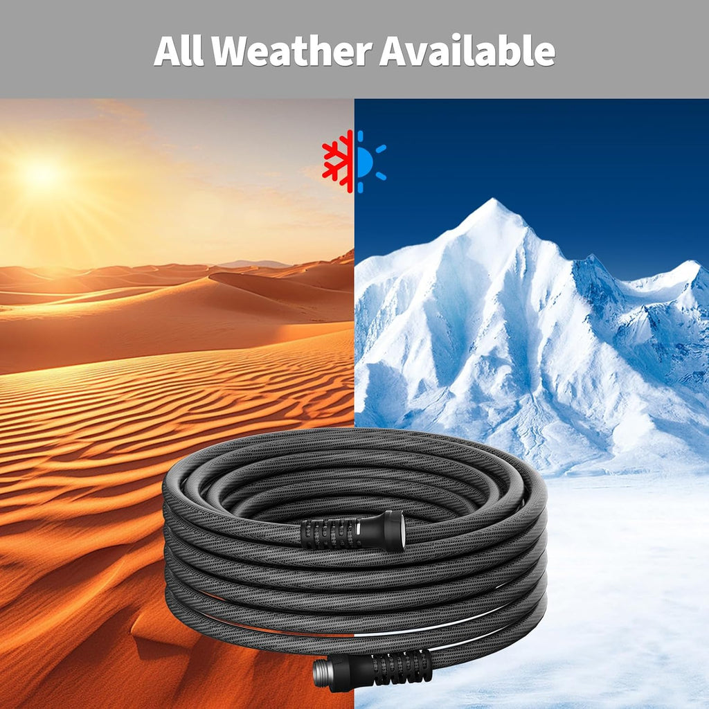 Garden Hose 50ft x 5/8",Flexible Water Hose,Lightweight Braided Hose with Swivel Handle,Leak-Free Connections, Male to