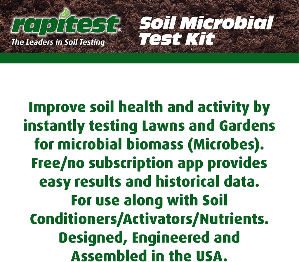 Rapitest® Soil Microbial Test Kit. Improve Soil Health and Activity. for use Along with Soil