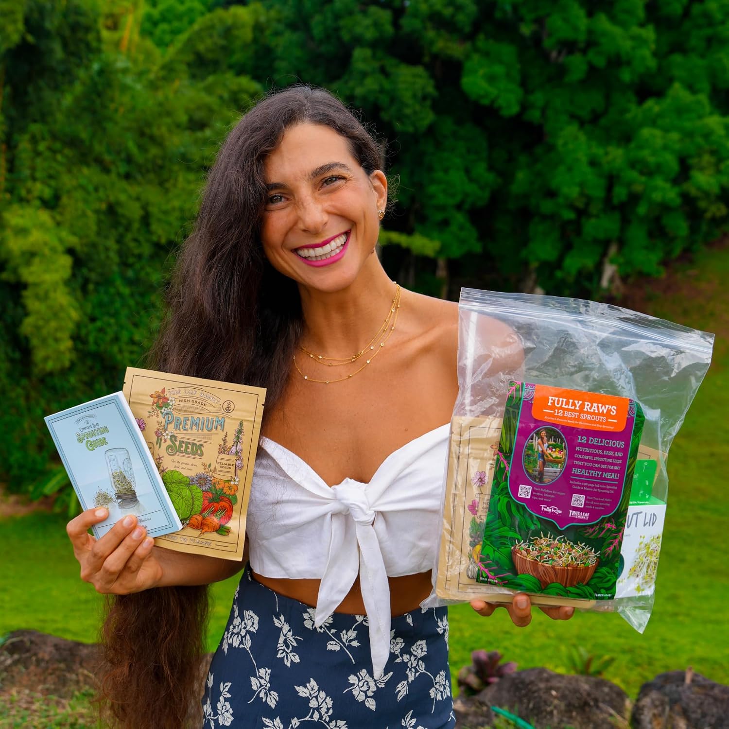 Sustainable Seed Co 12 Variety Pack Organic Sprouting Seeds Fully Raw | Kristina's Sprouts Growing Kit With Sprouting