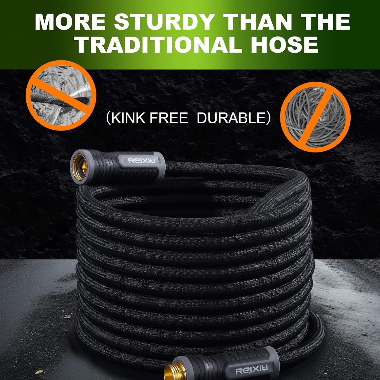 Garden Hose, Ultra Lightweight Water Hose 50FT | Felxible, 10 Function Sprayer, Leak proof, Pressure Resistant for