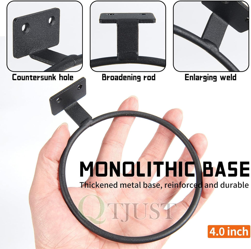 20Pack Black 4In Wall Mount Metal Flower Pot Rings Heavy Duty Plant Bracket | Sturdy rustproof metal planter ring