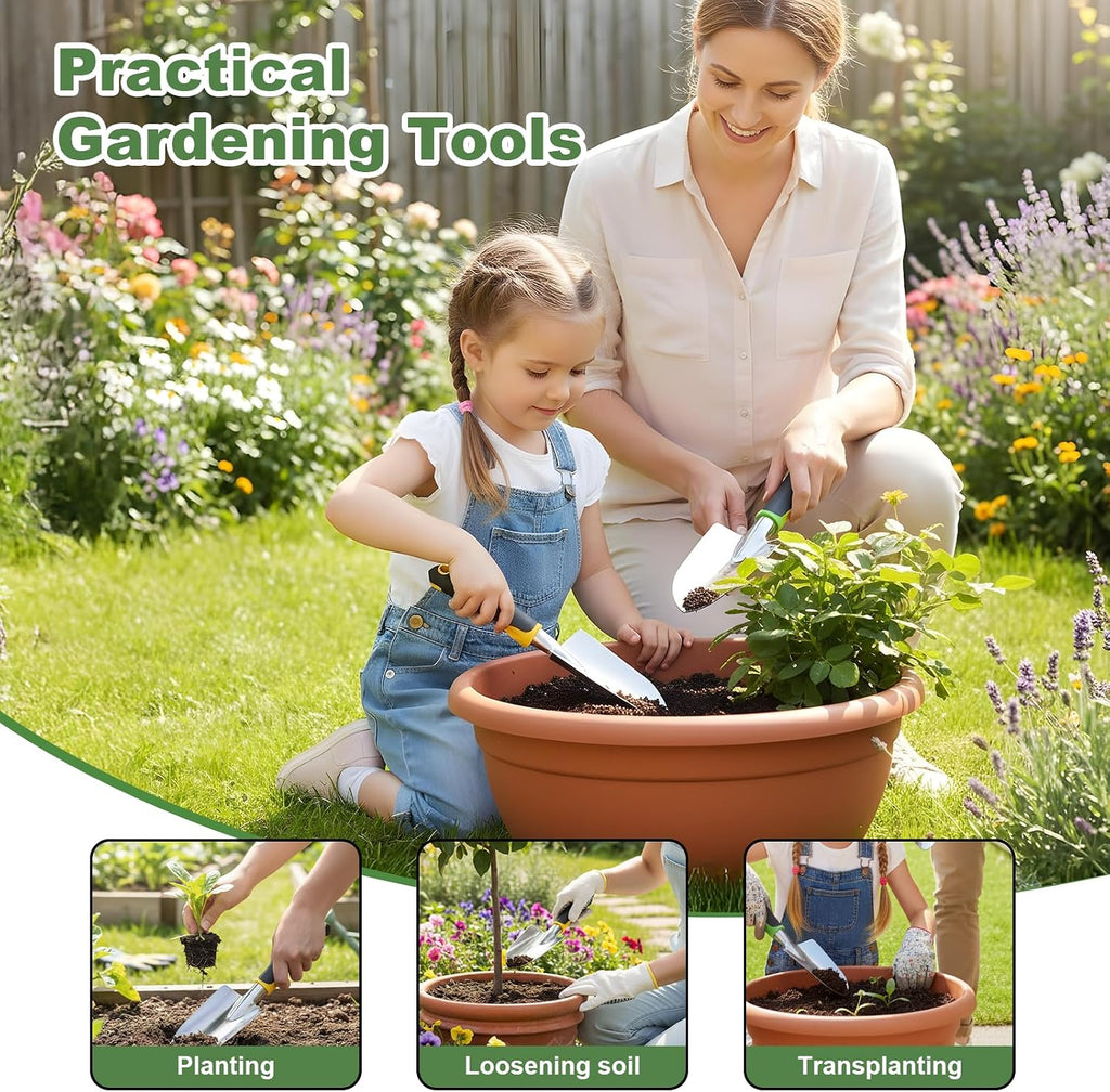 PercyEffie10 Pcs Garden Trowel Bulk, Heavy Duty Shovels Garden Tool, Small Shovel for Digging Metal Hand Trowel Spade