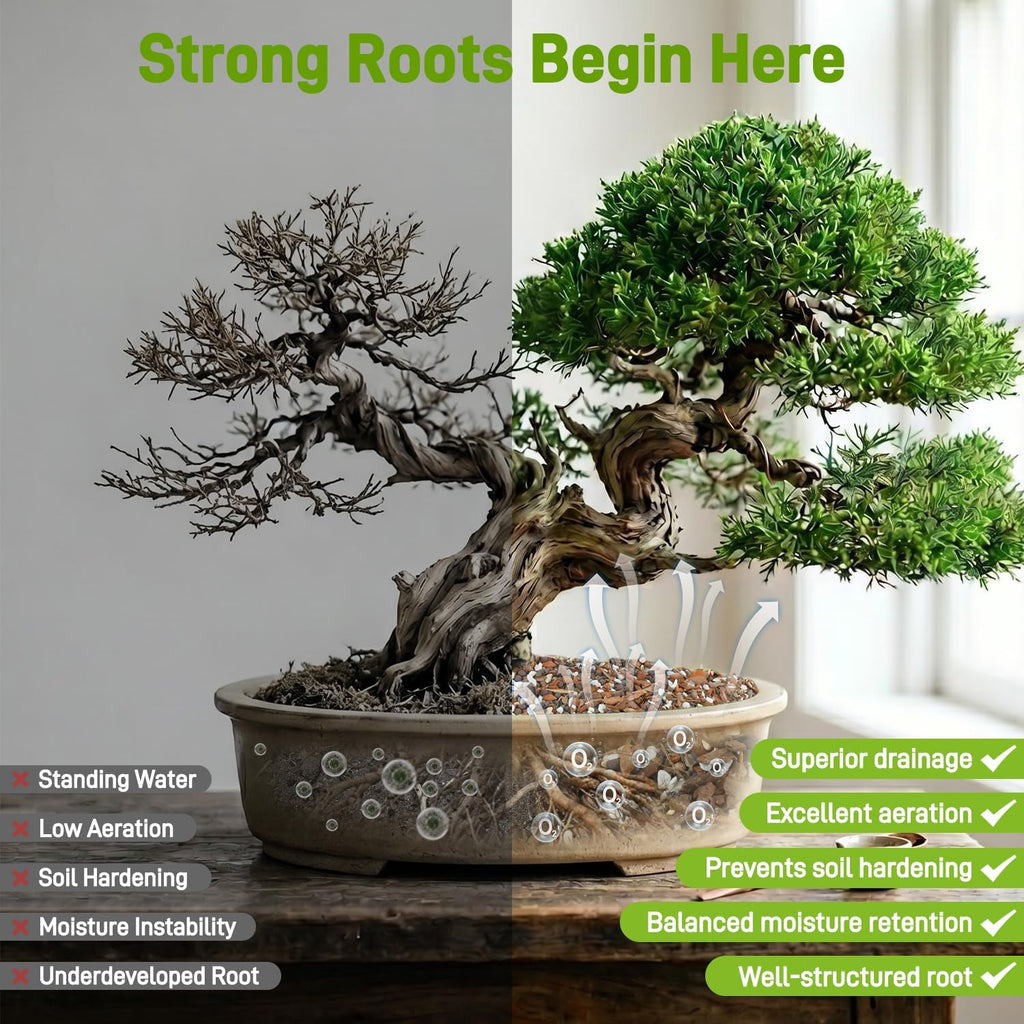Avalution Bonsai Soil 9QT,Organic Bonsai Soil Mix | Perlite,Lava Rock,Pine Bark,Clay Pebbles for Indoor Plants,Fast