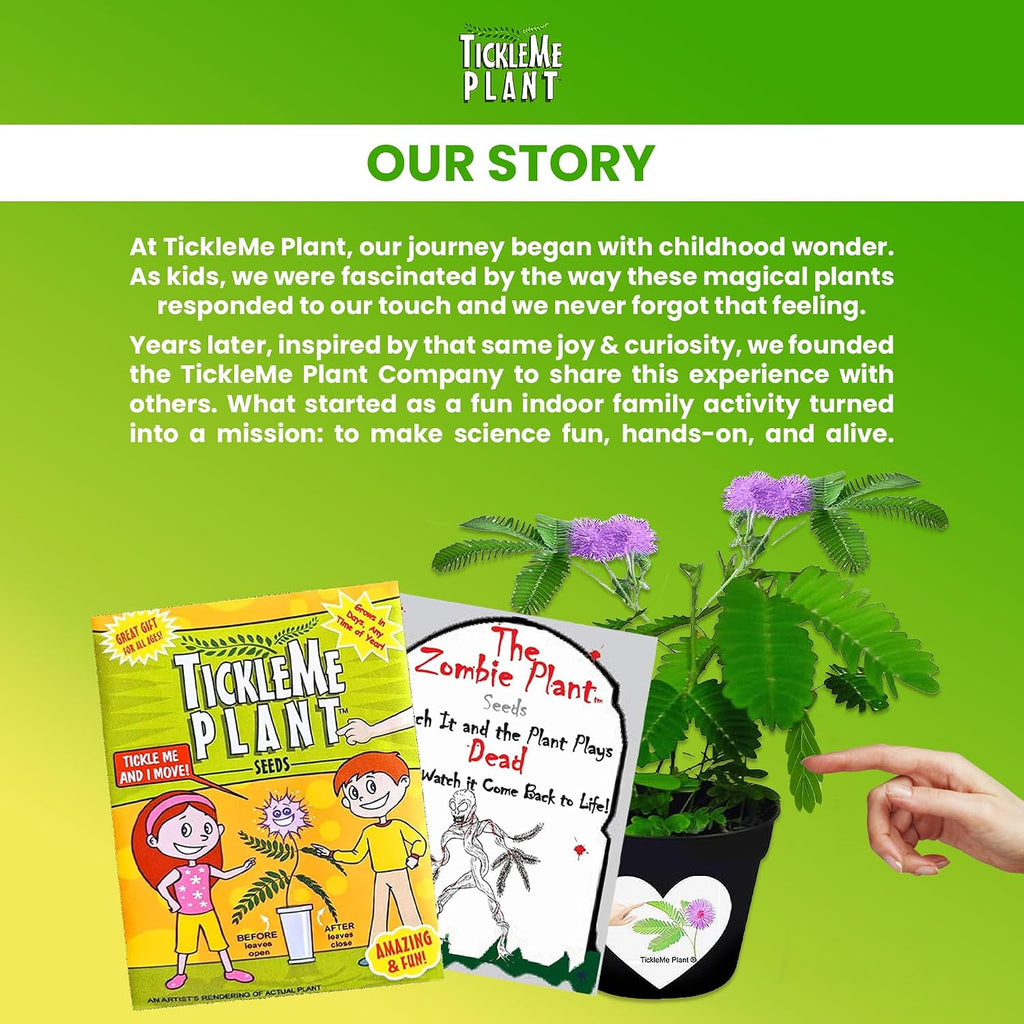 Deluxe Family Greenhouse Kit - Grow the Playful Plant that Closes Its Leaves When Tickled! Includes Mini Greenhouse, 3