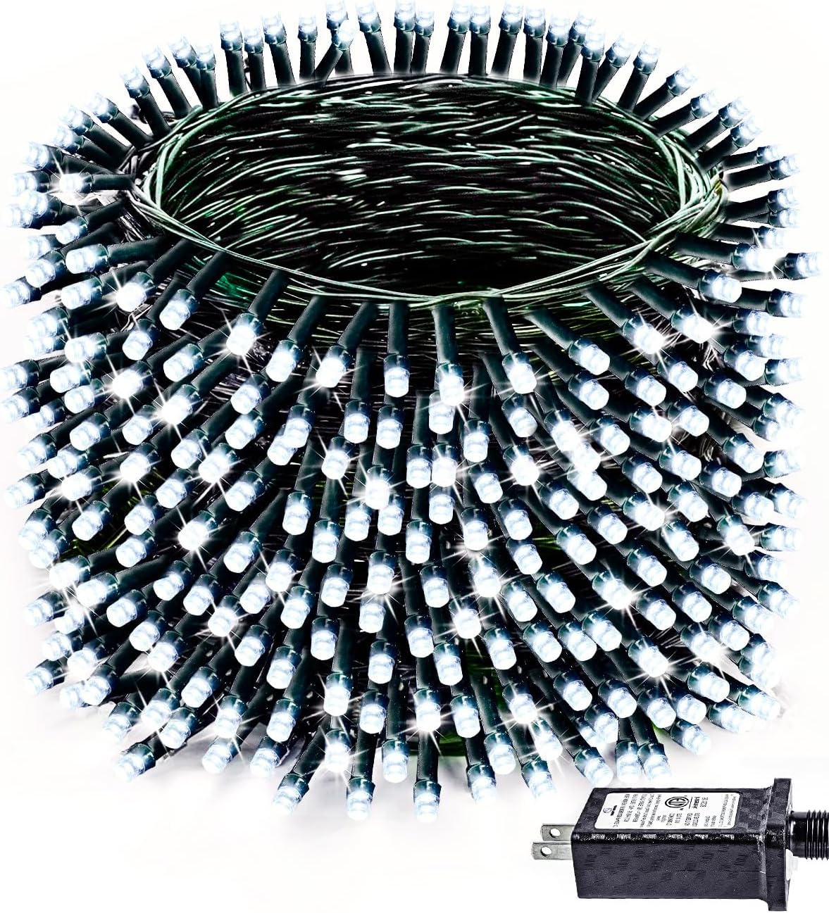 330 FT 1000 LED Christmas Light String Indoor Outdoor Waterproof Cool White