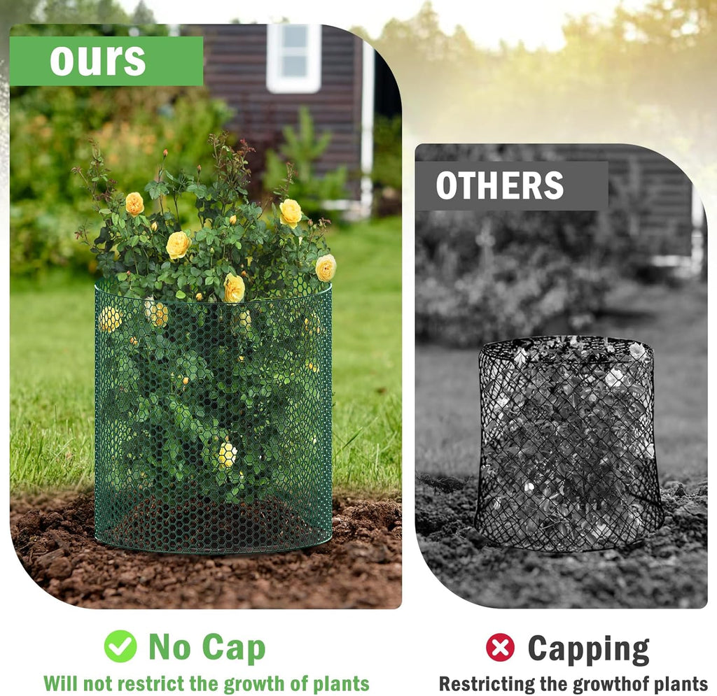 40Ft x 16In Plant Protectors from Animals, Plant Cages for Outdoor Plants | Wire Plant Protector, Thick Metal