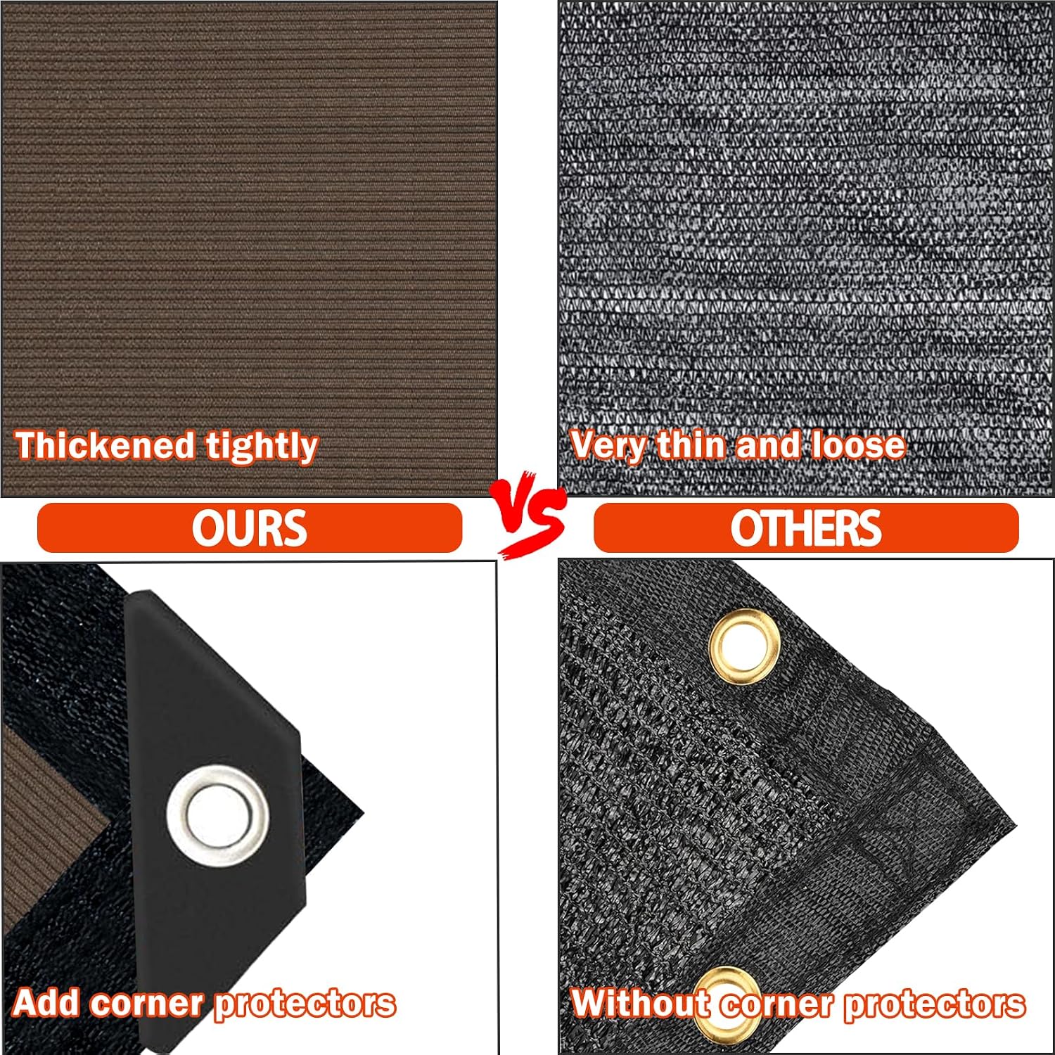 Sun Shade Cloth for Outdoor Patio,Pergola Shade Cover with Grommets Deck Shade Privacy Screen Balcony,90% UV Protection
