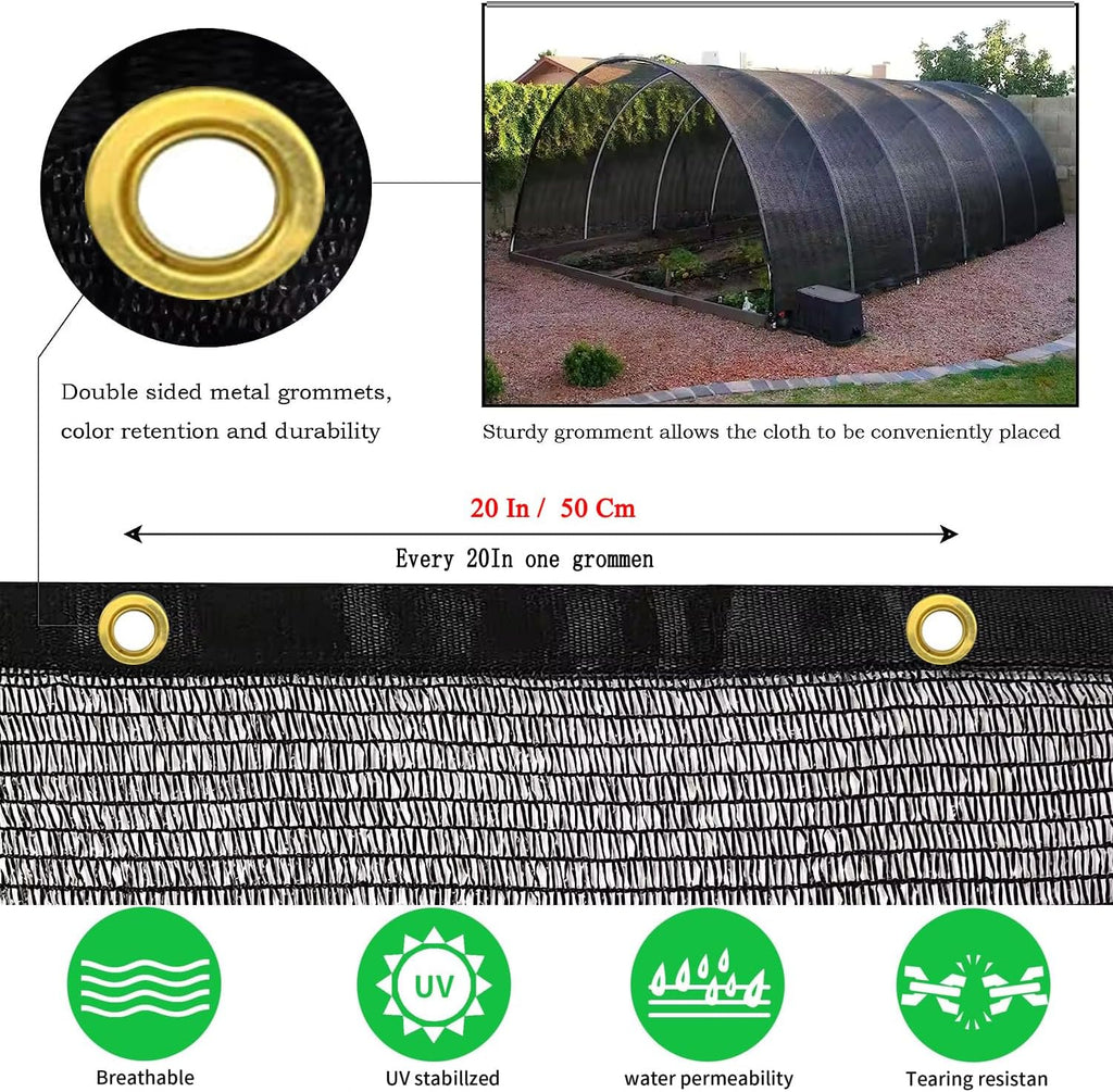 40% Shade Cloth for Plants, 8X25Ft Greenhouse Shade Cloth, Plant Shade Cover from Sun, Outdoor Mesh Tarp for Garden