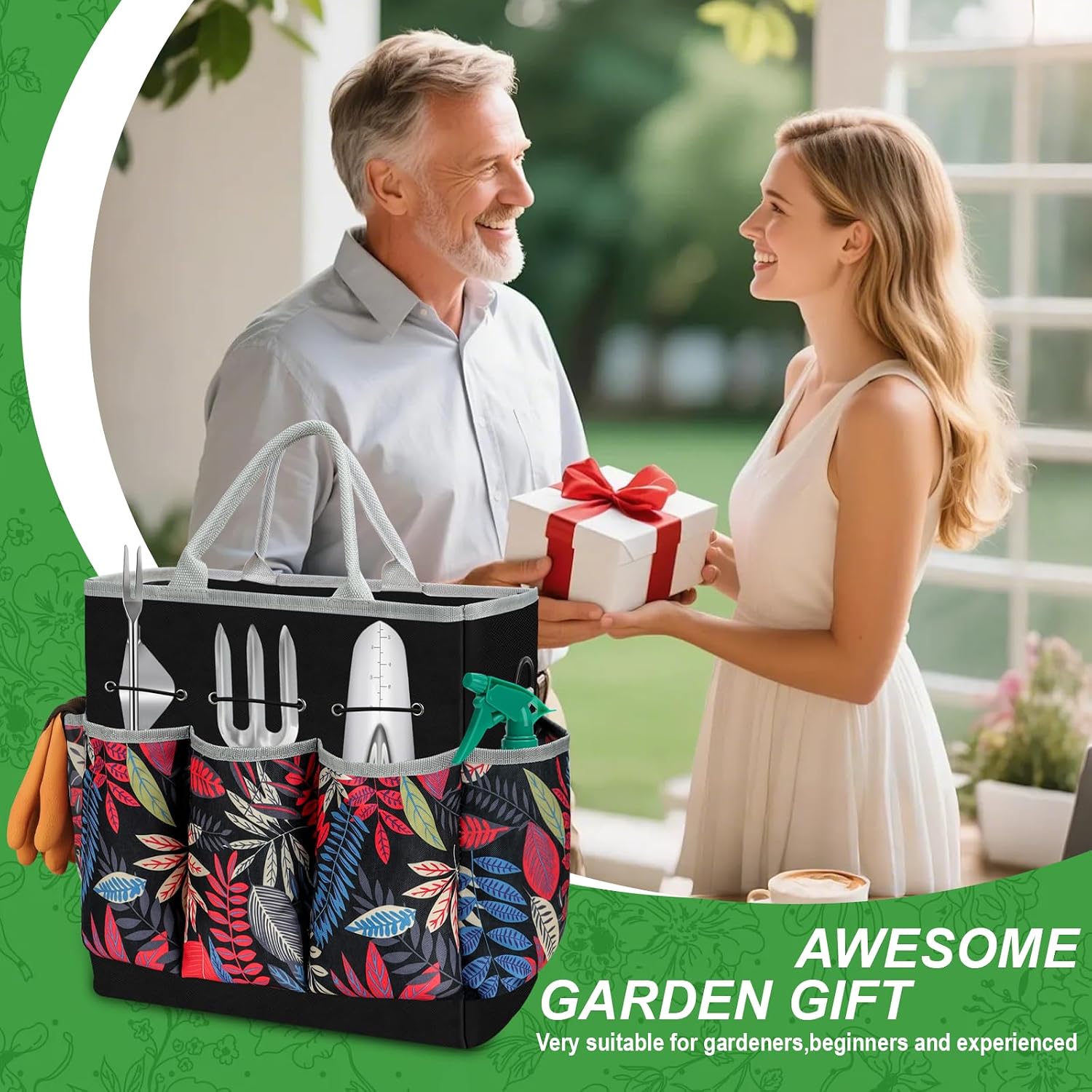 22Pcs Gardenings Tool, Heavy Duty Garden Hand Tools Gifts for Women Men | Stainless Steel Rust-Proof, Garden Tool Set
