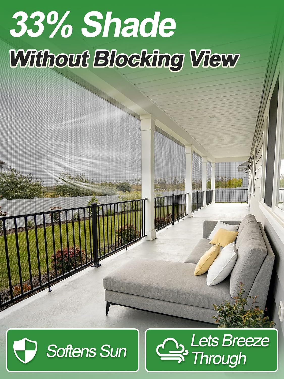 10x50ft PP Nanocomposite Garden Netting - Keep Bugs Out, Mosquito Net for Patio, Bird Barrier Mesh Screen for Balconies