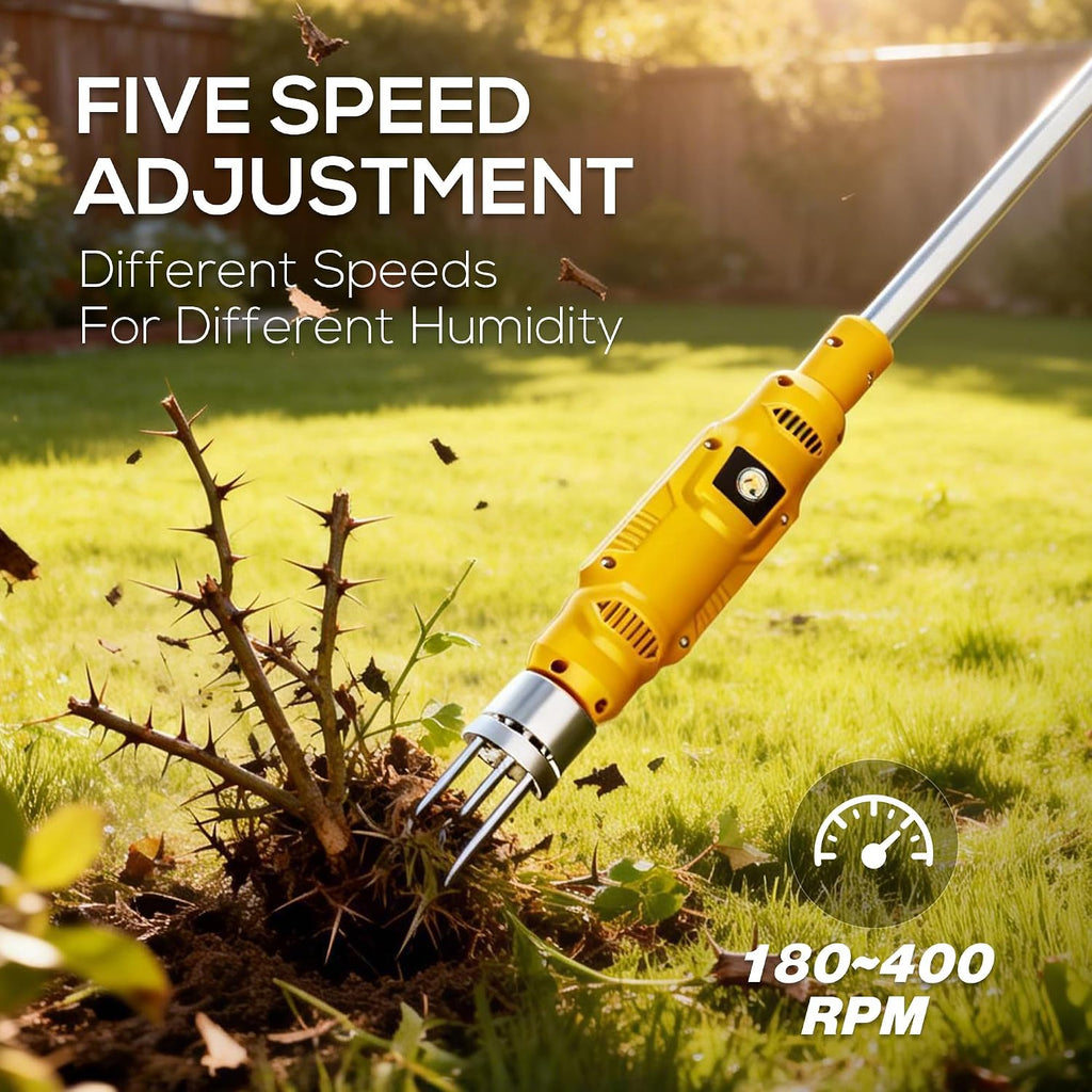 LITEKON Electric Cordless Weed Puller Tool, 20V Battery Powered Stand Up Weeder with 2.0Ah Battery & Fast Charger