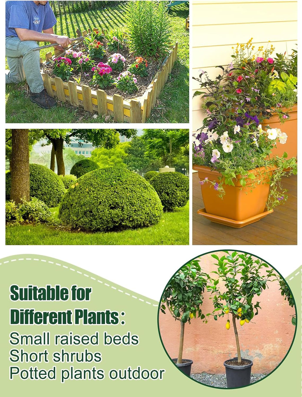 ANPHSIN 3 pcs 39.3in x 39.3in Plant Covers Freeze Protection - Winter Shrub Plant Protection Bags, Frost Blankets